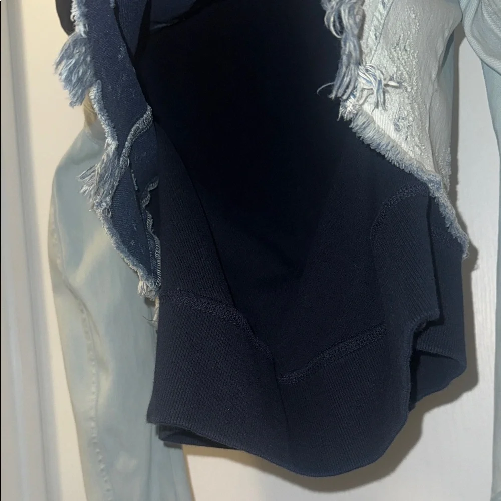 Free People layered hoodie denim jacket - Picture 6 of 10
